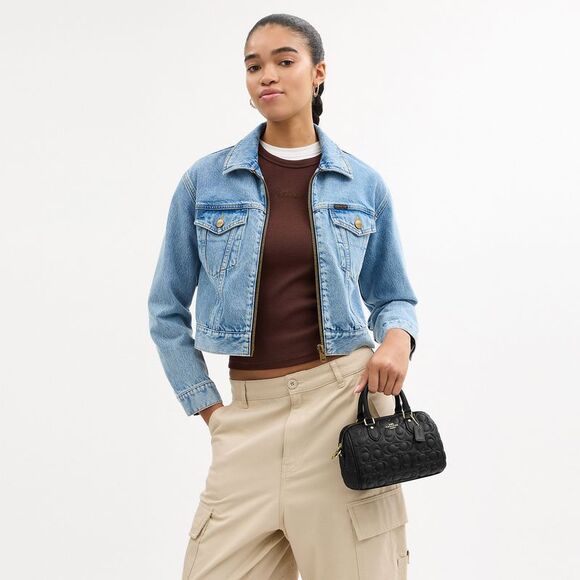 NWT Coach Outlet Mini Rowan Crossbody Bag In Signature Leather - Picture 6 of 7